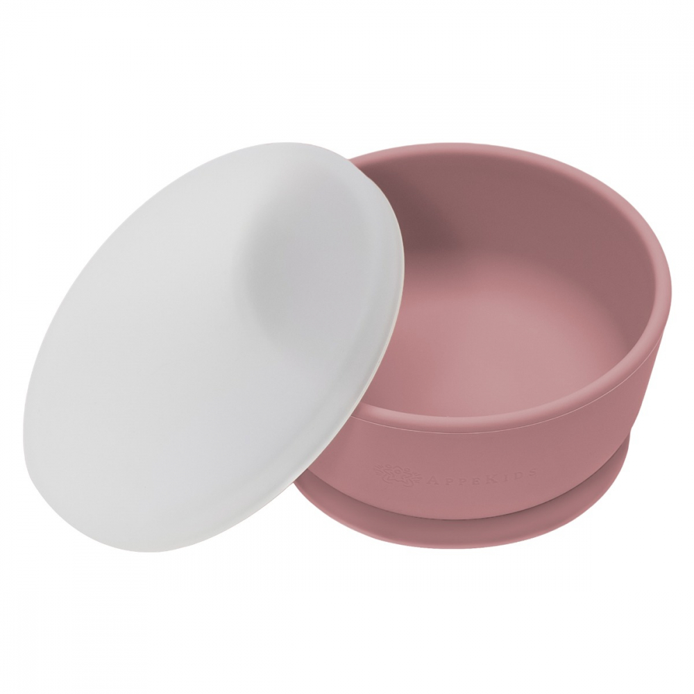 Bol Silicon cu Ventuza AppeKids Old Rose - imagine 5
