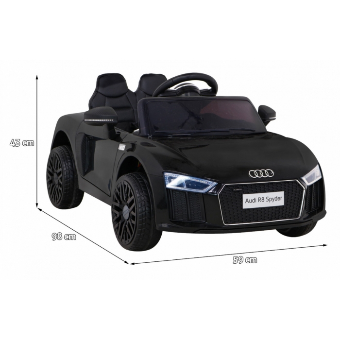 Masinuta Audi R8 Electrica 70W - Negru - imagine 6