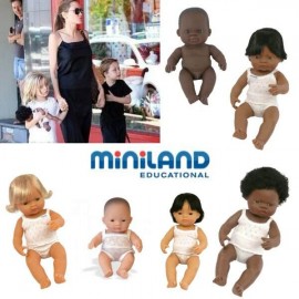 Papusa Miniland Baby Baiat 21cm, Articulata - imagine 3