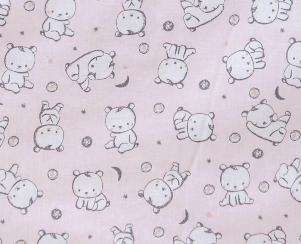 Set protecții patut Baby Bear roz 60x120 KidsDecor - imagine 2