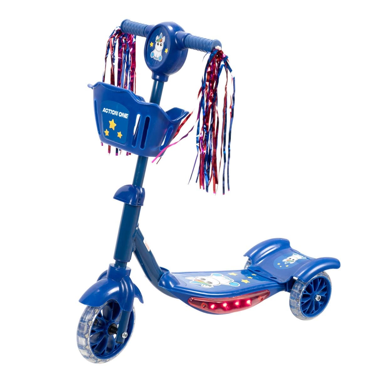 Trotineta Action One Kiddy II Unicorn Lumini