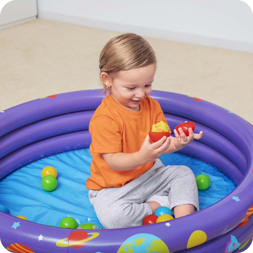 Piscina Bestway cu Bile si Jucarii, Mov, 102x25 cm - imagine 7