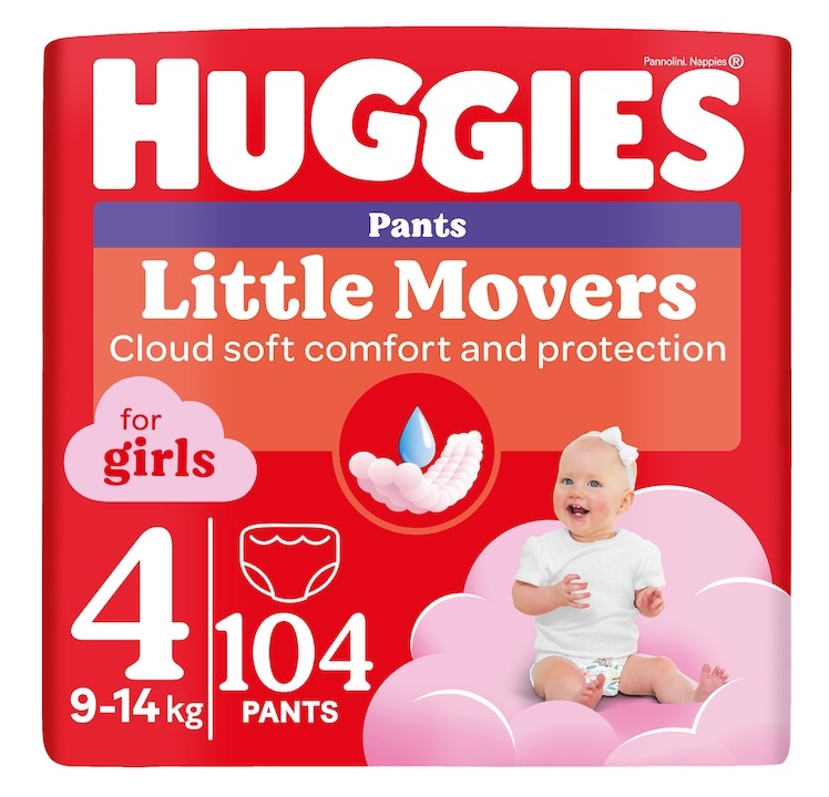 Scutece Huggies Little Movers Fete 9-14kg 104buc - imagine 7