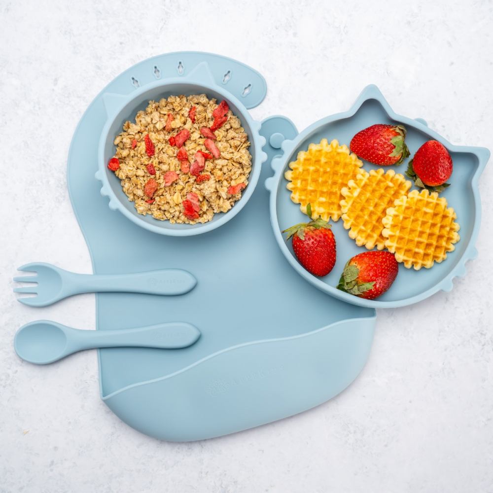 Set Diversificare AppeKids Silicon, 5 Piese, Aqua Blue - imagine 6