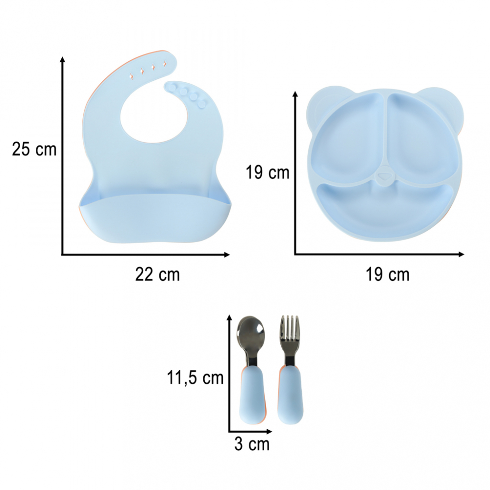 Set Diversificare Ikonka Teddy Blue - Prima Masa Usoara - imagine 5