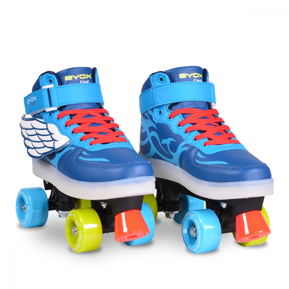 Patine cu rotile Byox Flash S, cu lumini, 33-34 - imagine 3