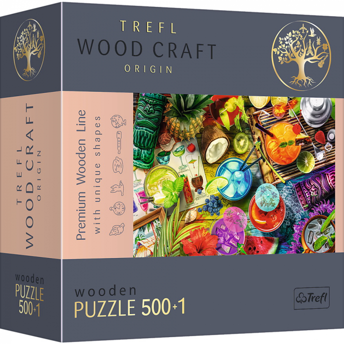 Puzzle Trefl Lemn 500 Piese - Cocktailurile Colorate