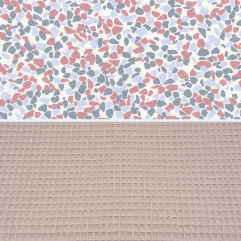 Pernă Carucior Womar Zaffiro Bumbac Waffle Pink - imagine 2