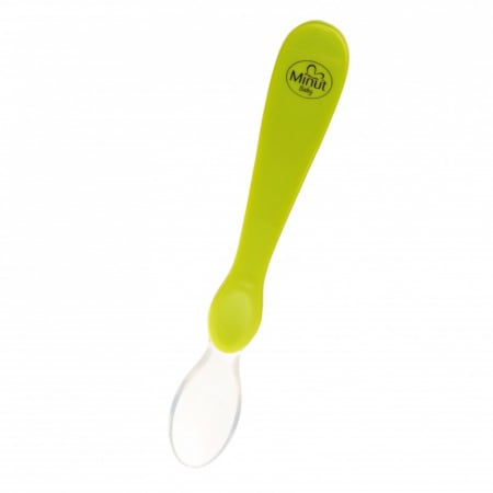 Lingurita silicon Minut Baby 4+ verde - imagine 2