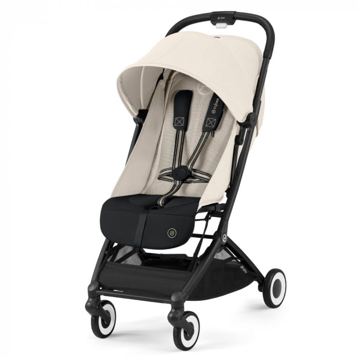 Carucior Cybex Orfeo Black Canvas White Pliabil Compact
