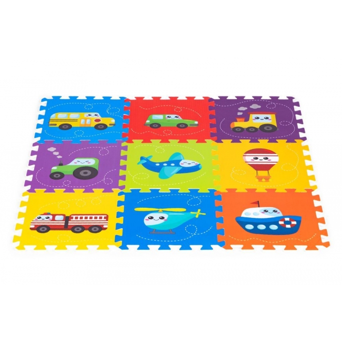 Salteluta joaca IPlay 86x86cm Vehicule | Copii 12luni+