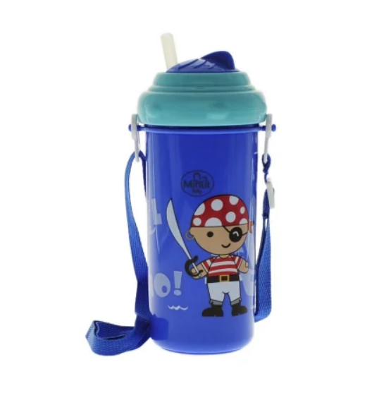 Cană Sport Minut Baby cu Pai și Curea - 360ml - imagine 3