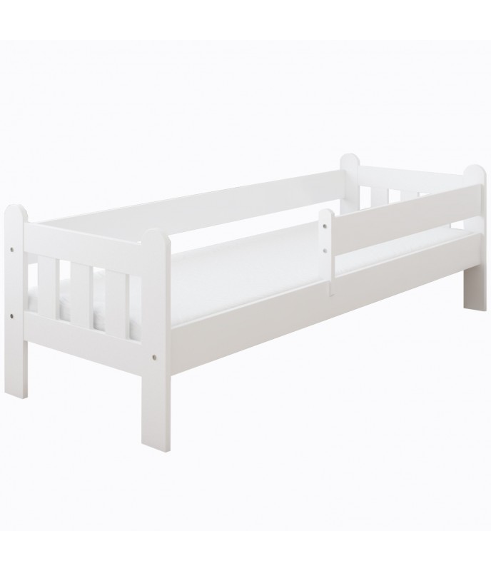 Patut Stas Alb Nichiduta cu Laterala Protecție 140x70 - imagine 4