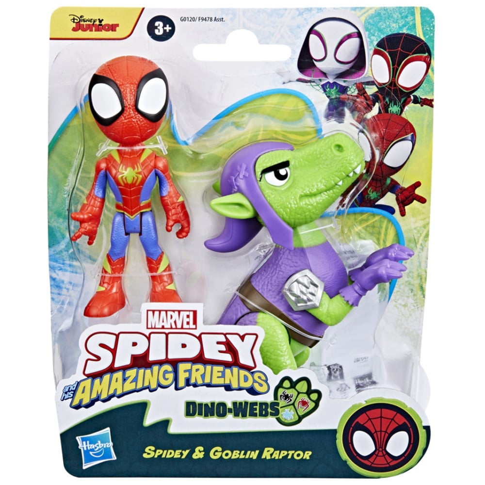 Set Figurine Spidey si Goblin Raptor | Aventuri Dino