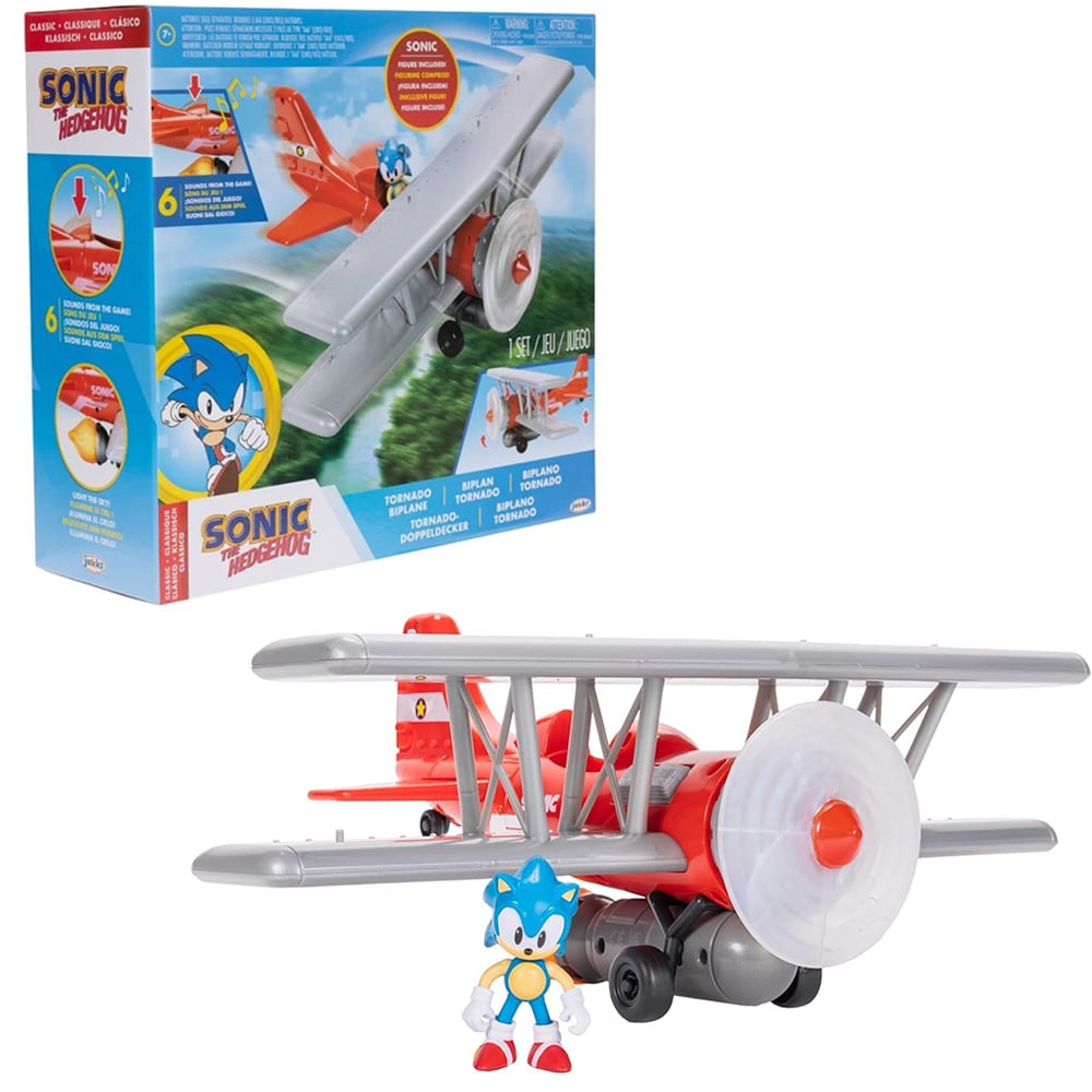 Sonic Tornado Biplane cu Figurina și Sunete