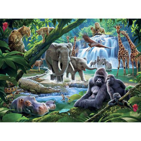 Puzzle Animale Jungla 100 Piese Ravensburger - imagine 2