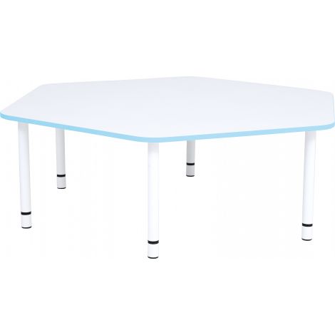 Blat Masa Hexagonal Alb Quadro Moje Bambino - imagine 2
