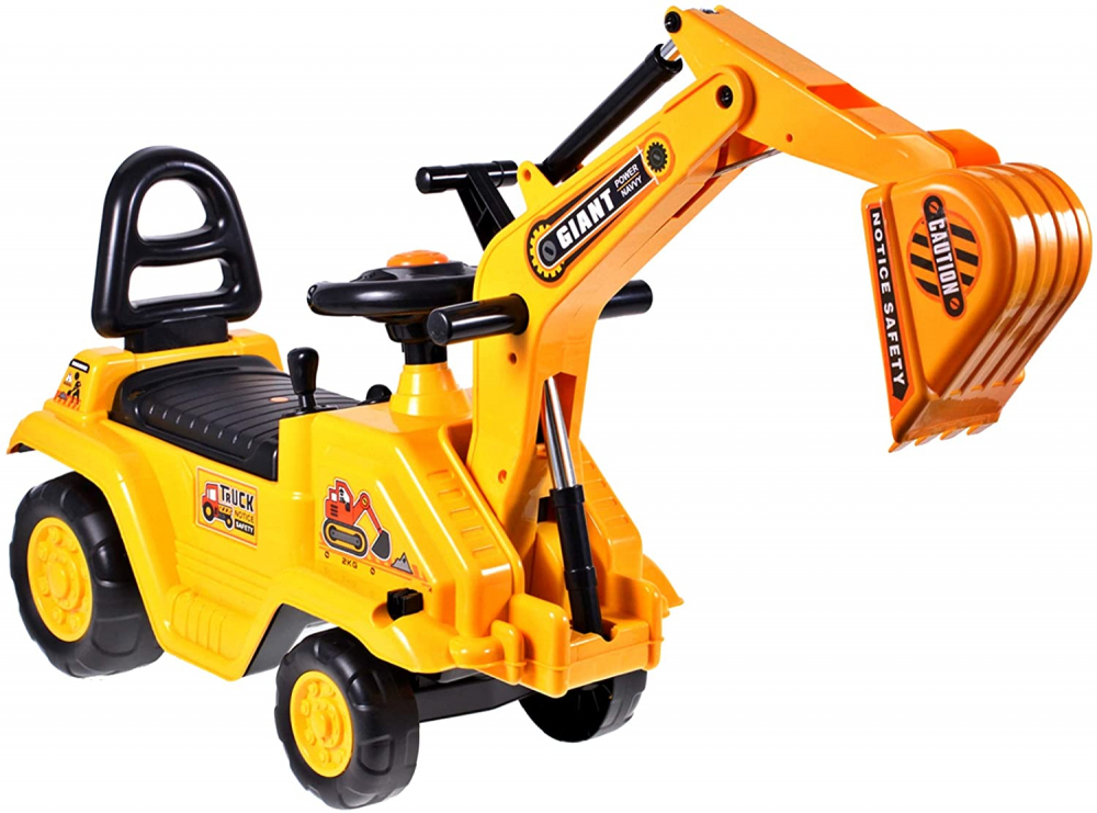 Excavator Malplay Rutschauto Galben 25kg - imagine 12