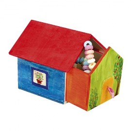 Cutie Casuta Beleduc - Decoratiune Din Lemn pentru Creativitate - imagine 6