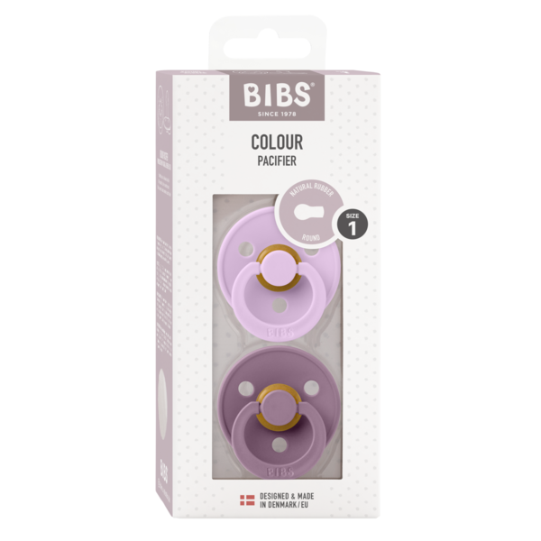 Suzete BIBS Colour Latex, 0 luni, Set 2 Bucăți
