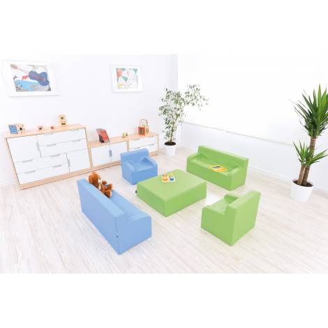 Fotoliu verde Moje Bambino din spumă - imagine 2
