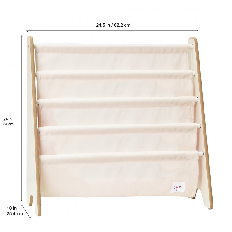 Raft Organizator Cărți Copii 3 Sprouts Cream - imagine 2