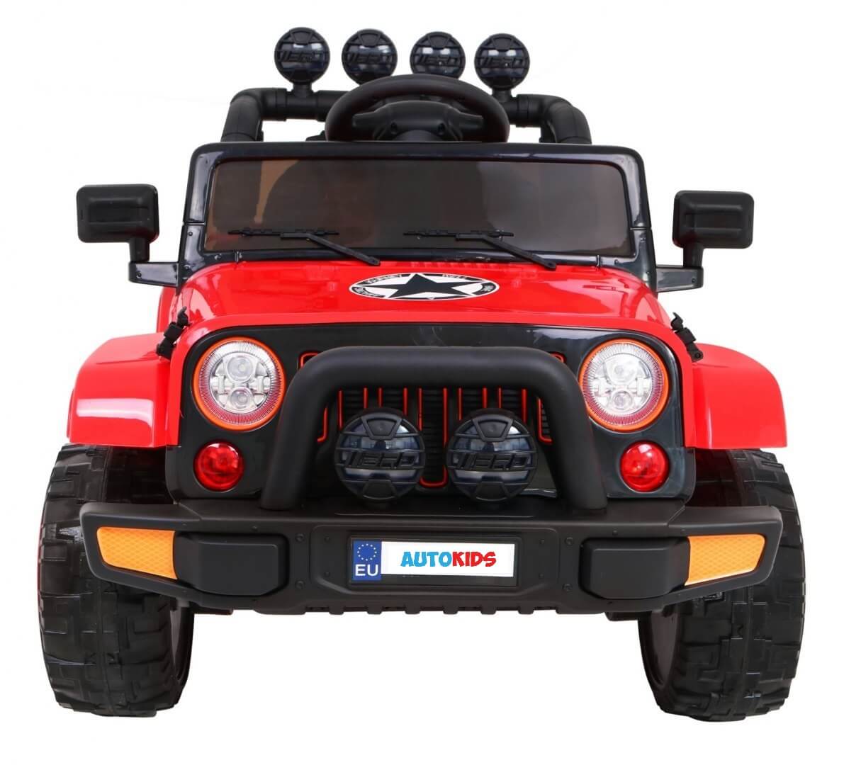 Mașinuță Electrică 4x4 Jeep Roșu | Autokids - imagine 7