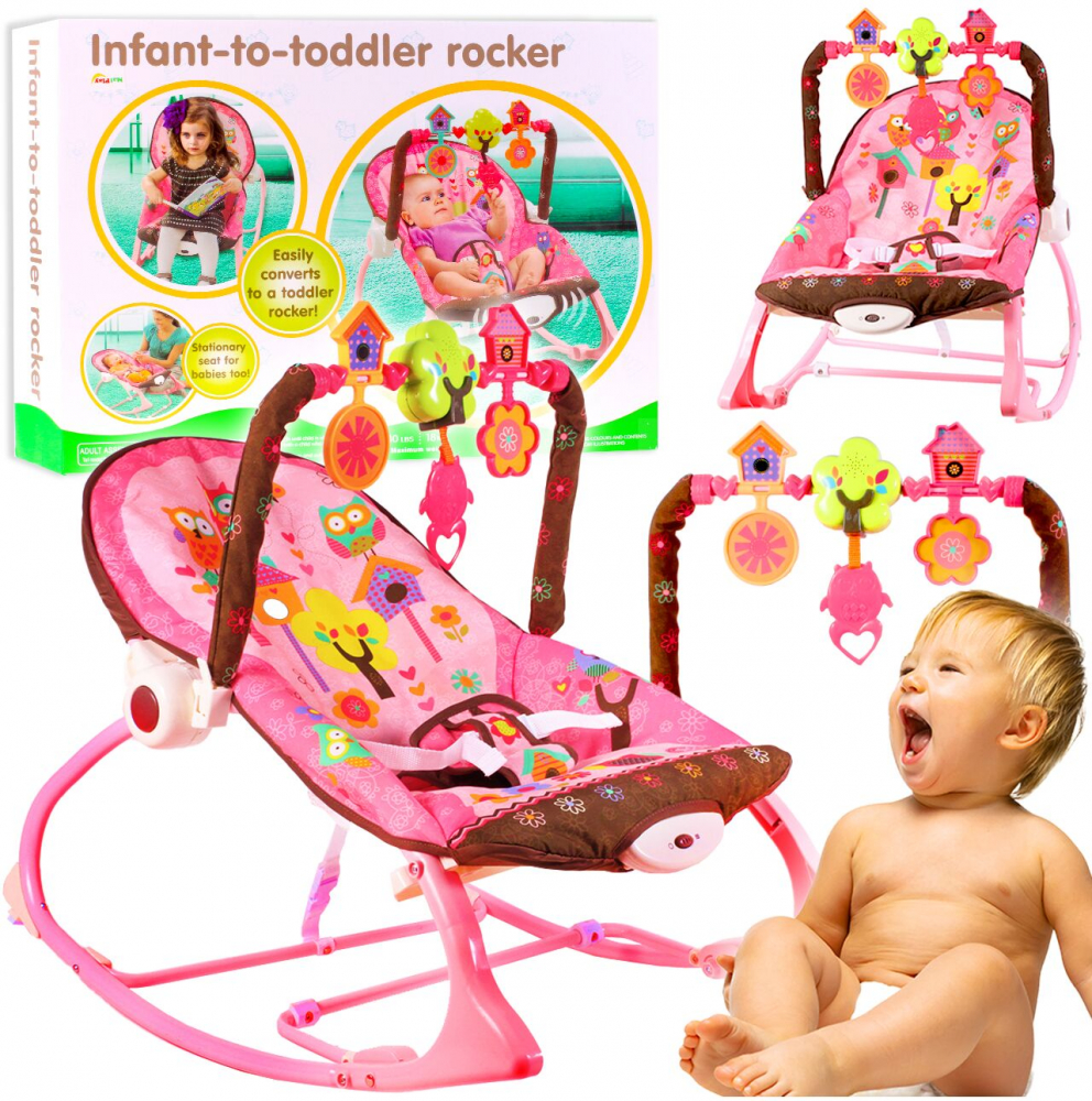 Balansoar Malplay Pink cu Muzica si Vibratii