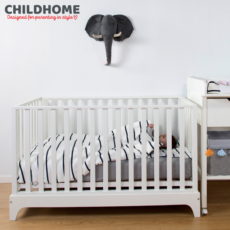 Patut Childhome Ref 17 Alb, Laterala Detasabila, 70x140 cm - imagine 5