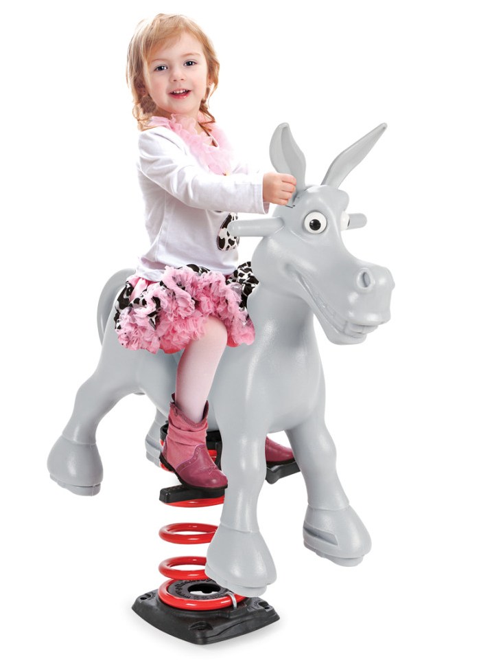 Balansoar copii pe arcuri Donkey Grey Pilsan - imagine 3