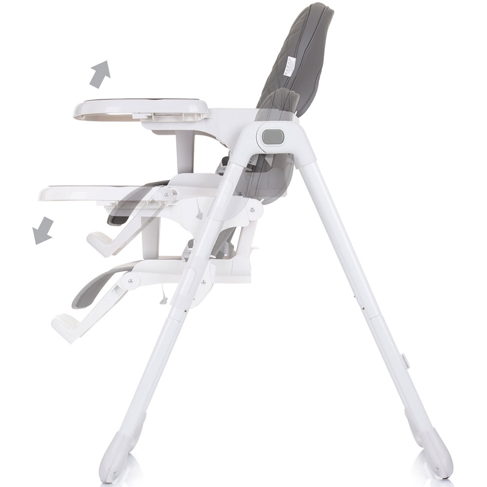 Scaun de masă Chipolino Eat Up Graphite, Piele Ecologică - imagine 3