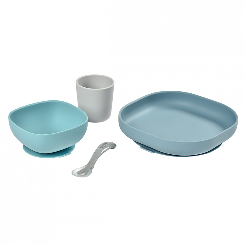 Set Masa Silicon 4 Piese Jungle Beaba - imagine 2