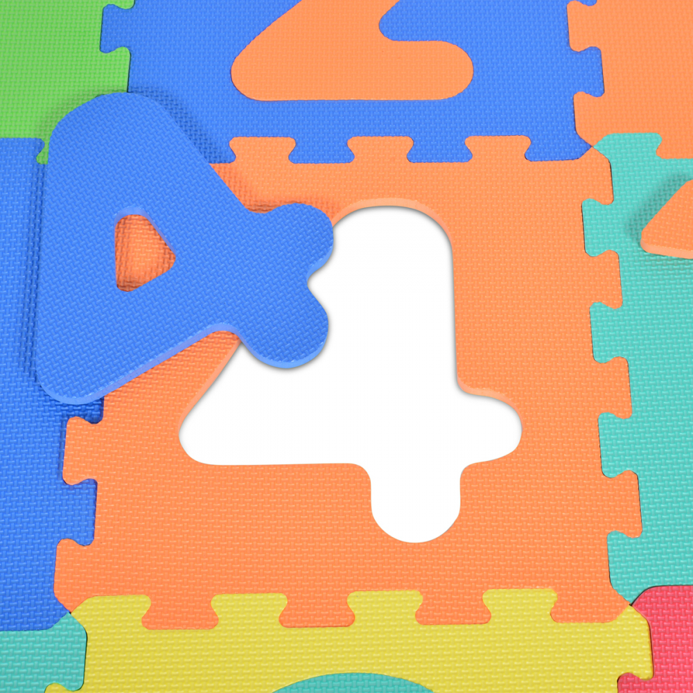 Covoras Puzzle Moni Numbers, 10 Piese, Spuma - imagine 2