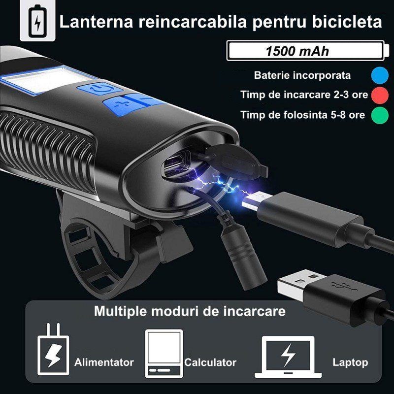 Set Far Stop Bicicleta Procart LED IPX7 - imagine 8