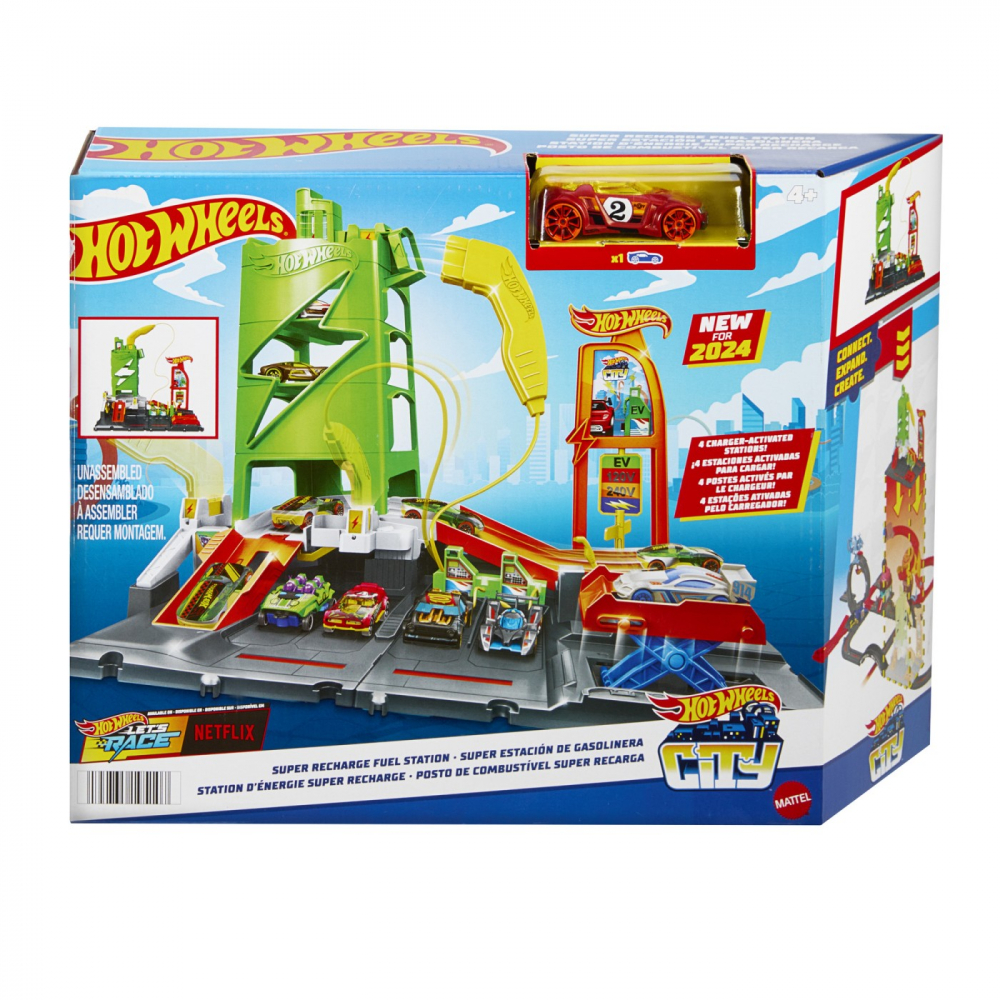 Hot Wheels City Benzinărie: Set de Acțiune cu Lansator