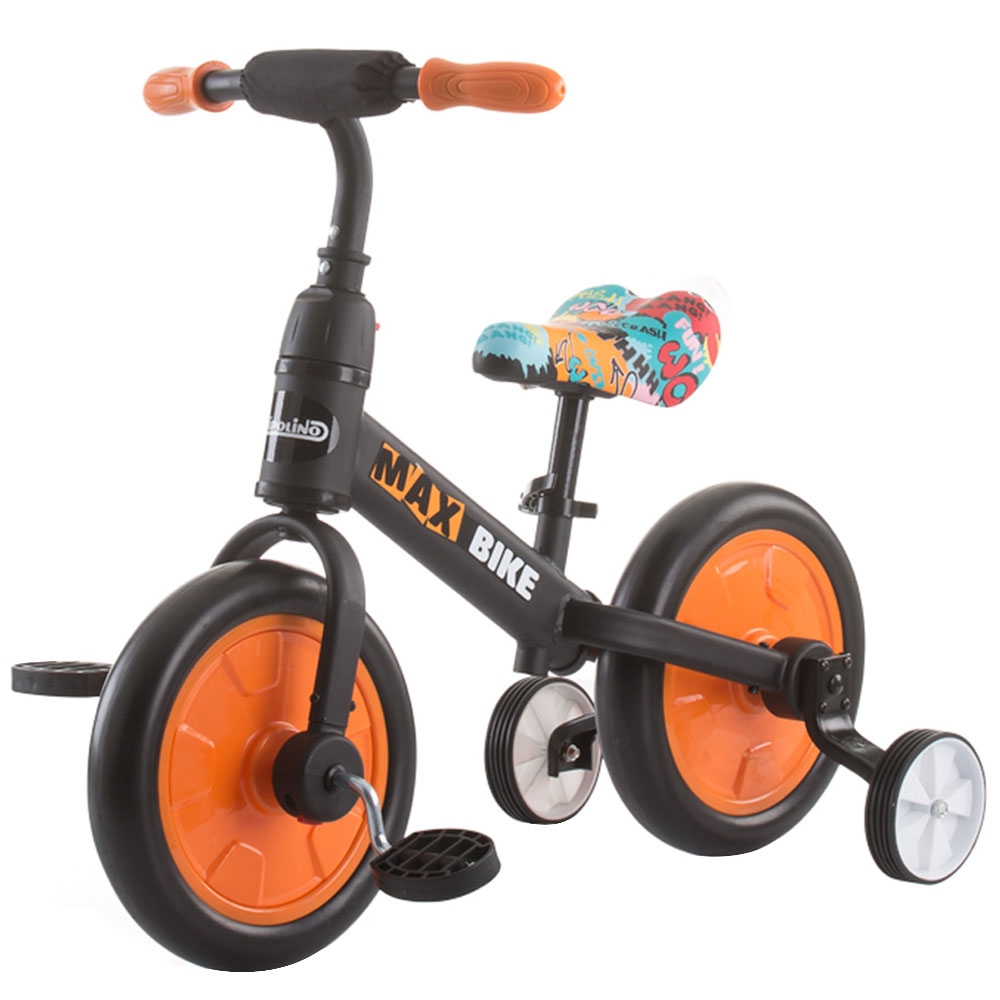 Bicicleta Chipolino Max Bike Orange 10" cu Roti Ajutatoare - imagine 5