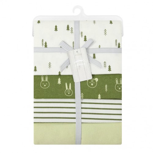 Set 4 paturici bumbac bebelusi Mother's choice Verde - imagine 3