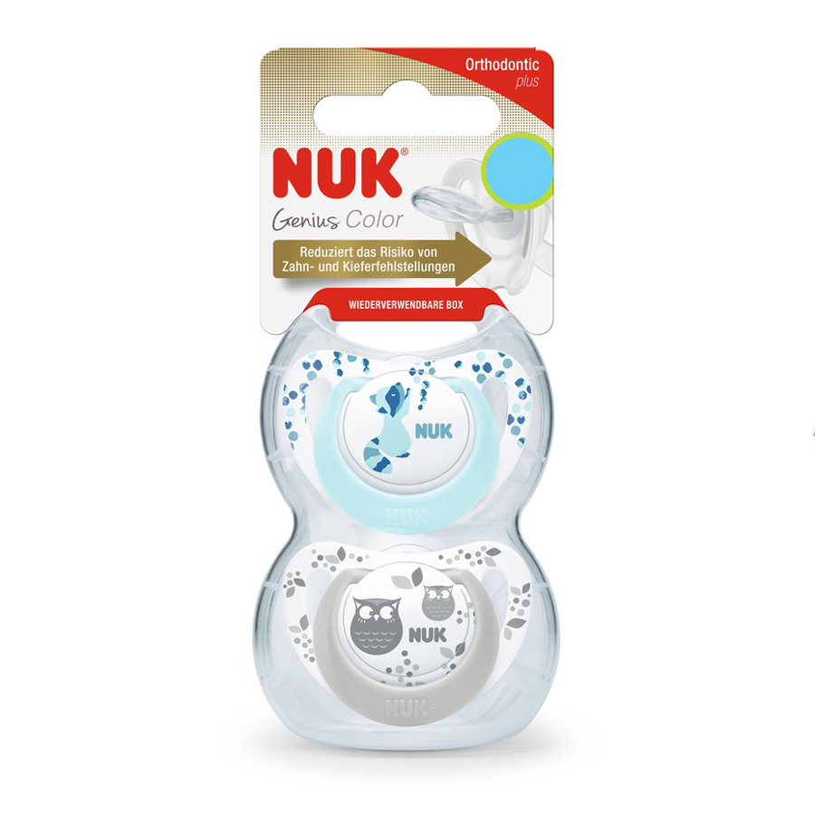 Set 2 Suzete NUK Genius Color, 0-6 luni