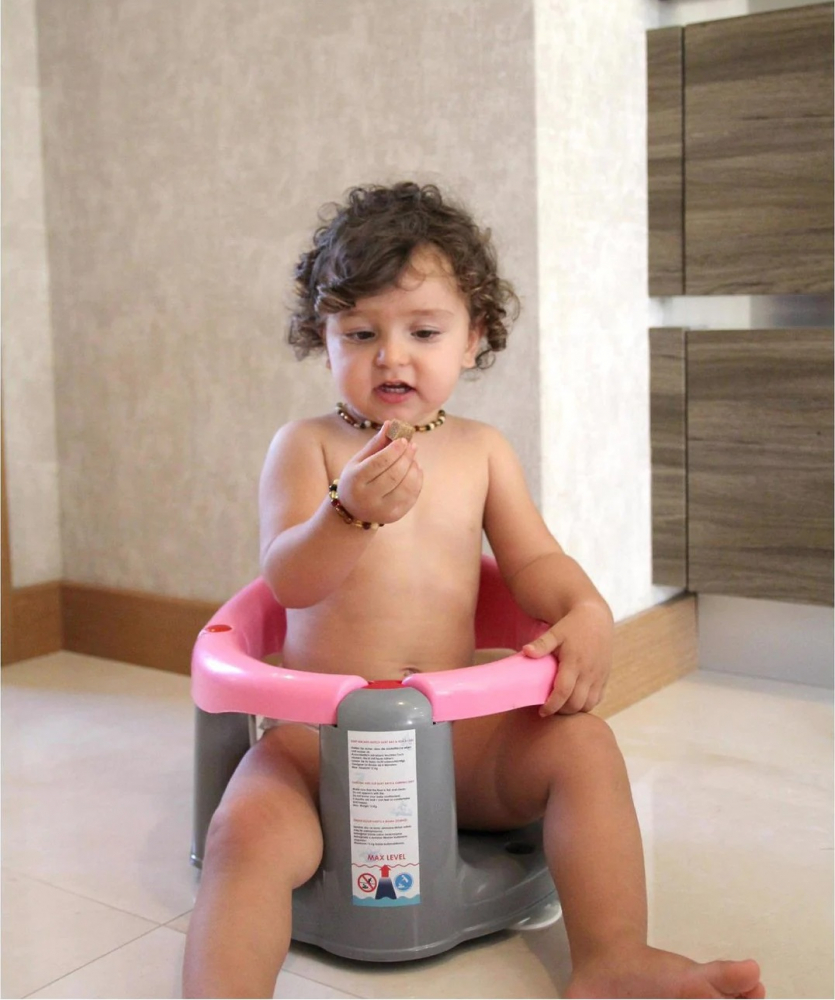 Scaun Baie BabyJem Roz, Cu Ventuze
