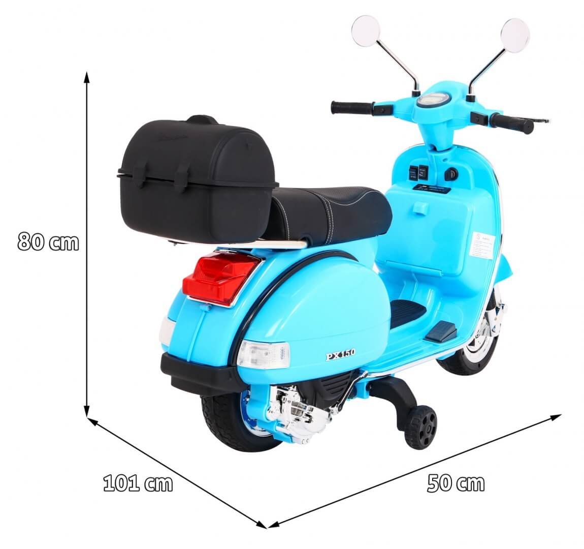 Scuter Electric Vespa PX150 12V Albastru | Autokids - imagine 6
