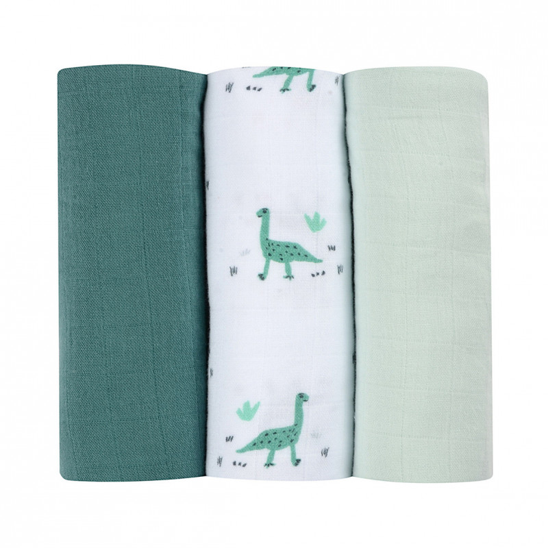 Set 3 Museline Beaba Bumbac Organic 70x70 cm - imagine 7