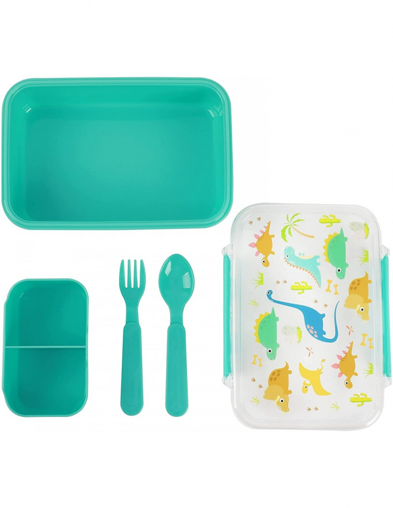 Cutie Dino Itotal cu separator și tacâmuri - imagine 2