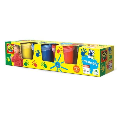 Set acuarele degete Ses Creative - 4 culuri