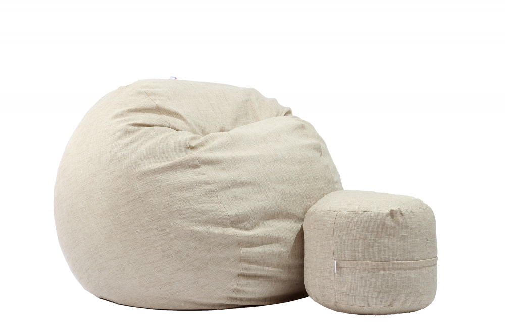 Fotoliu Pufrelax King Size, Memory Mix, Beige - imagine 7