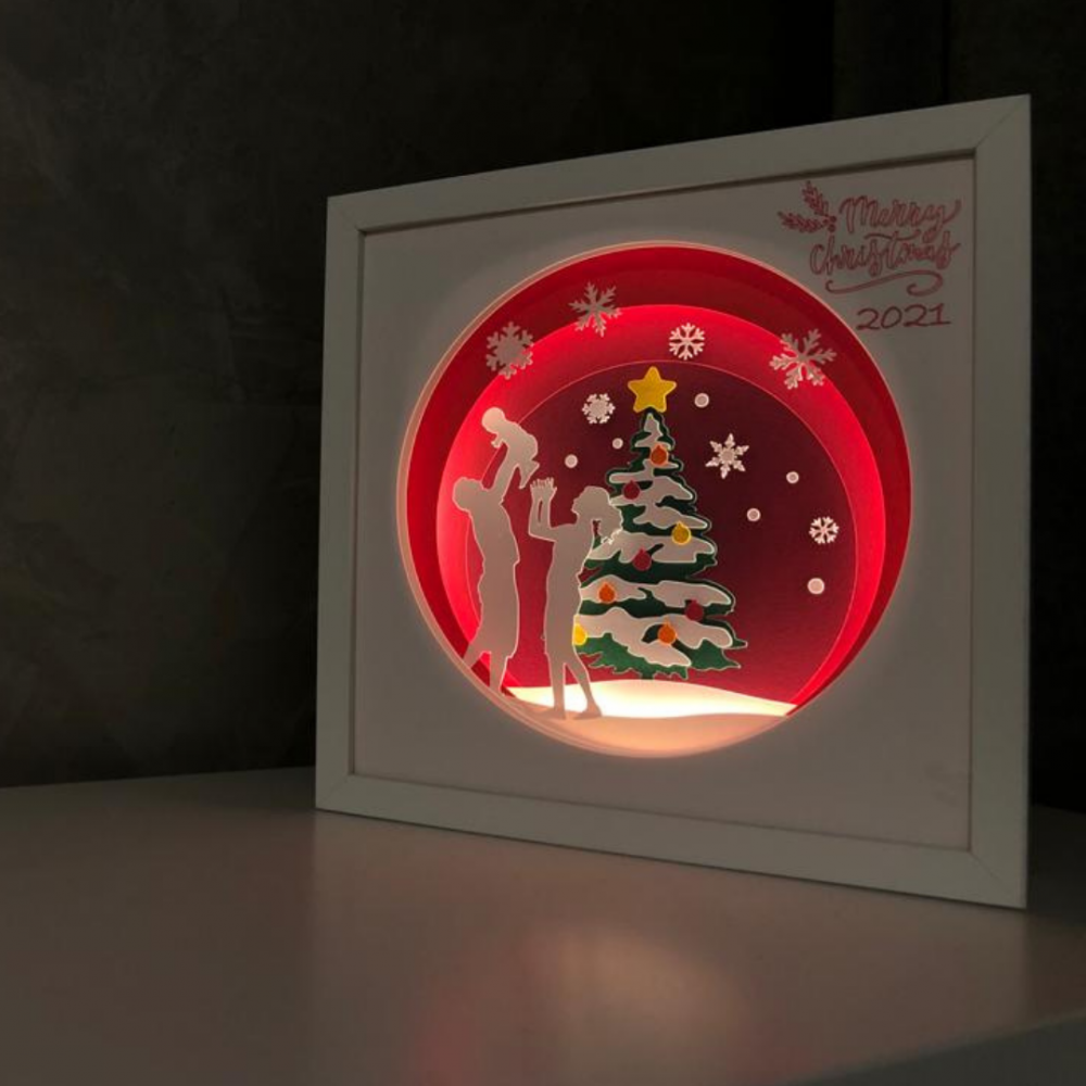 Tablou Luminos Părinți și Copii Crăciun | Noorhandmadeatelier