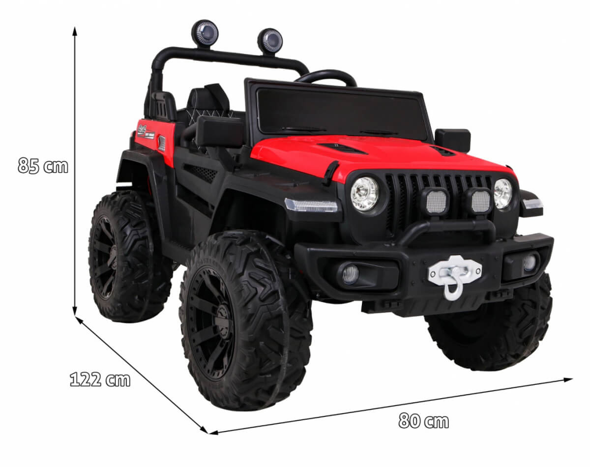 Masinuta Electrica Off-Road 4x4 Rosu - Autokids - imagine 4