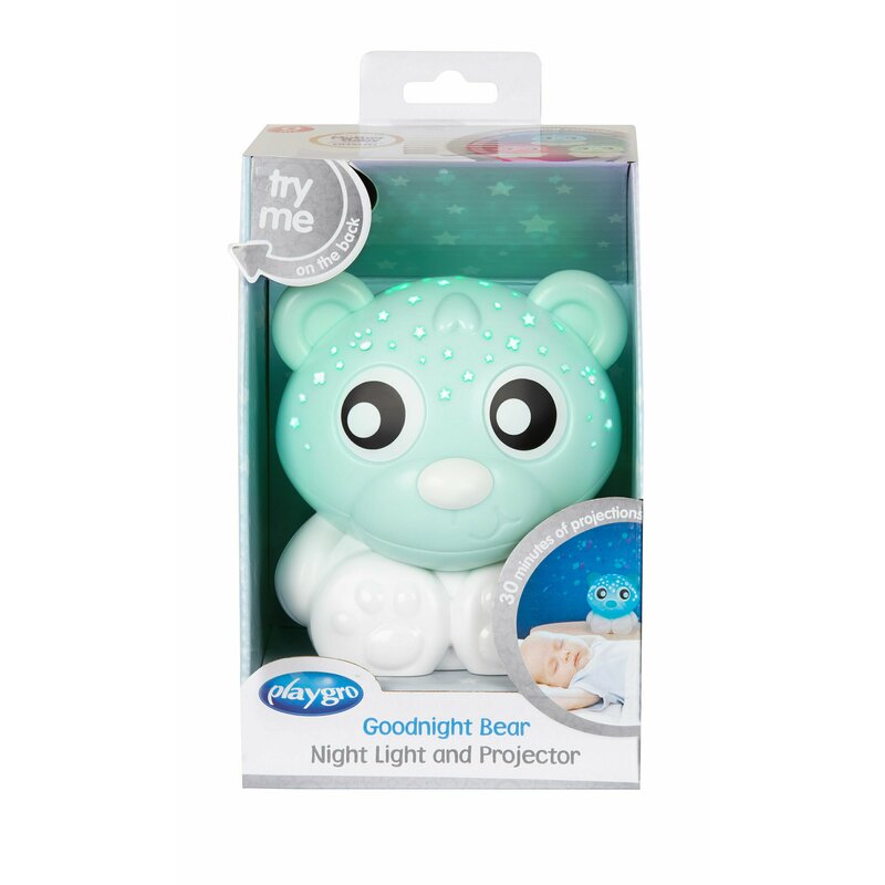 Lampa Veghe Proiector Playgro Urs, Alb/Mentă - imagine 7