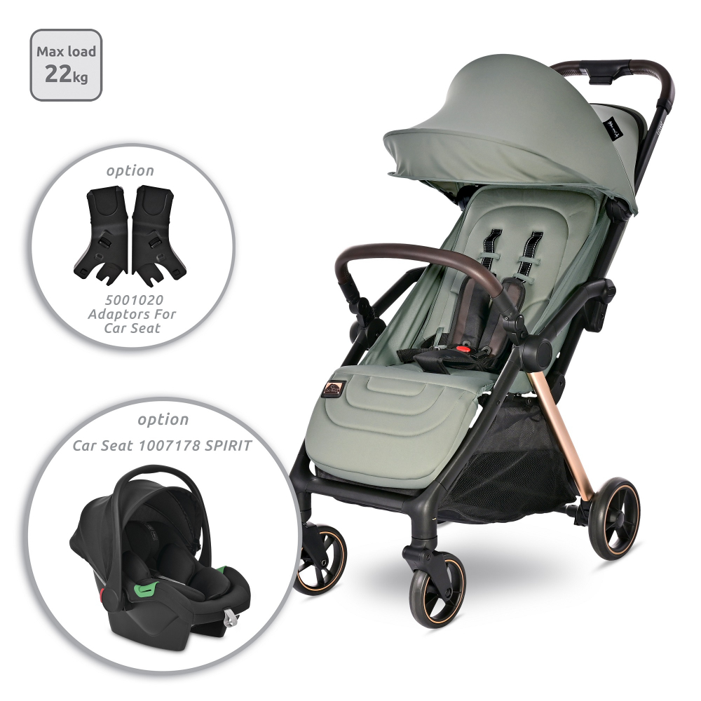 Carucior Lorelli Loret Ultra-Light Autofold, Green - imagine 2