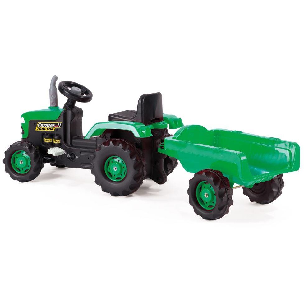 Tractor cu Remorca Dolu, pe Pedale - imagine 2