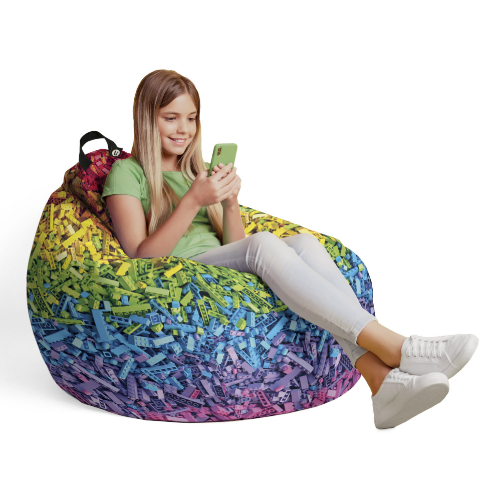Husă Fotoliu Puf Para Curcubeu | Updeco - imagine 4